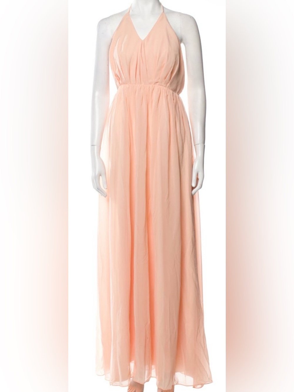 Fame and Partners Peach Chiffon Maxi Dress